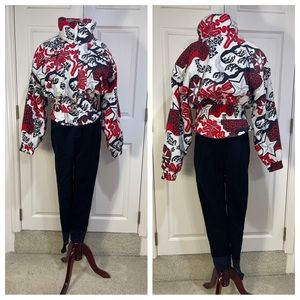 Vintage Snowsuit One piece Apres Ski Snow Suit Bib 90s Tyrolia Size 10